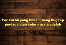 Berikut ini yang bukan ruang lingkup perdagangan antar negara adalah