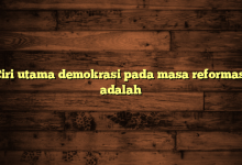 Ciri utama demokrasi pada masa reformasi adalah