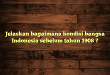 Jelaskan bagaimana kondisi bangsa Indonesia sebelum tahun 1908 ?