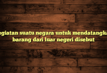 Kegiatan suatu negara untuk mendatangkan barang dari luar negeri disebut