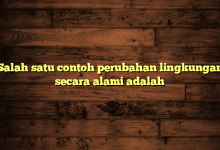 Salah satu contoh perubahan lingkungan secara alami adalah