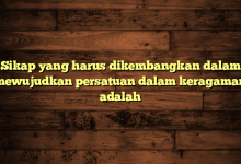Sikap yang harus dikembangkan dalam mewujudkan persatuan dalam keragaman adalah
