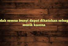 Tidak semua bunyi dapat dikatakan sebagai musik karena