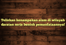 Tuliskan kenampakan alam di wilayah daratan serta bentuk pemanfataannya!