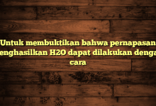 Untuk membuktikan bahwa pernapasan menghasilkan H2O dapat dilakukan dengan cara