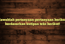 Jawablah pertanyaan-pertanyaan berikut berdasarkan kutipan teks berikut!