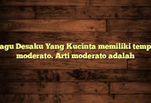 Lagu Desaku Yang Kucinta memiliki tempo moderato. Arti moderato adalah