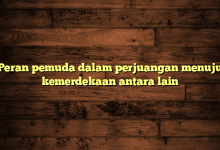 Peran pemuda dalam perjuangan menuju kemerdekaan antara lain