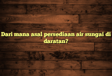 Dari mana asal persediaan air sungai di daratan?