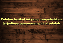 Polutan berikut ini yang menyebabkan terjadinya pemanasan global adalah